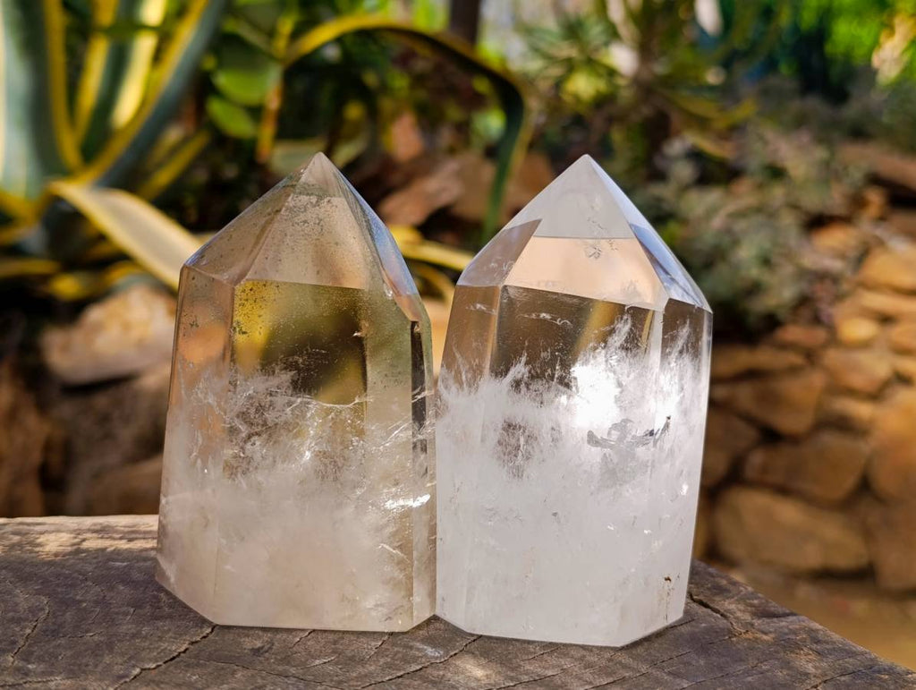 Polished Clear Quartz Crystals x 3 From Madagascar - Toprock Gemstones and Minerals 