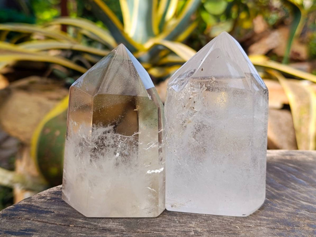 Polished Clear Quartz Crystals x 3 From Madagascar - Toprock Gemstones and Minerals 