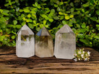 Polished Clear Quartz Crystals x 3 From Madagascar - Toprock Gemstones and Minerals 