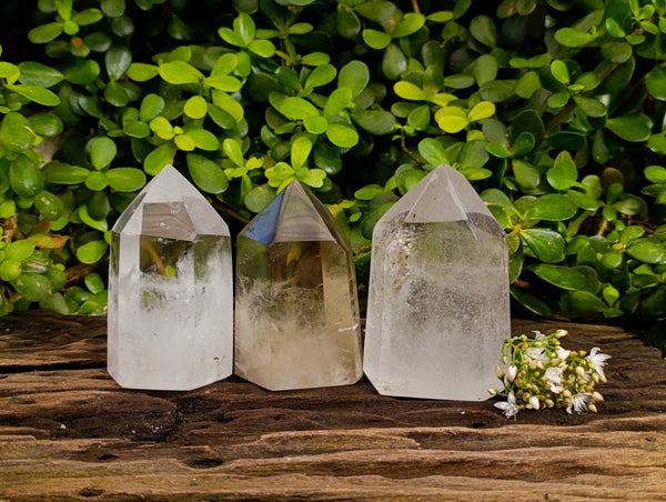 Polished Clear Quartz Crystals x 3 From Madagascar - Toprock Gemstones and Minerals 