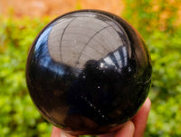 Polished Black Basalt Spheres x 2 From Madagascar