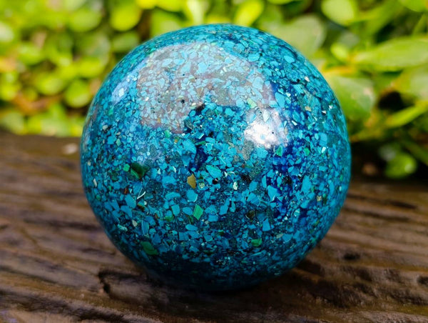 Polished Conglomerate Shattuckite Sphere x 1 From Congo