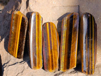 Polished On One Side Tiger's Eye x 24 From Prieska, South Africa