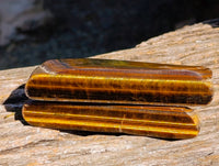 Polished On One Side Tiger's Eye x 24 From Prieska, South Africa