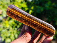 Polished On One Side Tiger's Eye x 24 From Prieska, South Africa