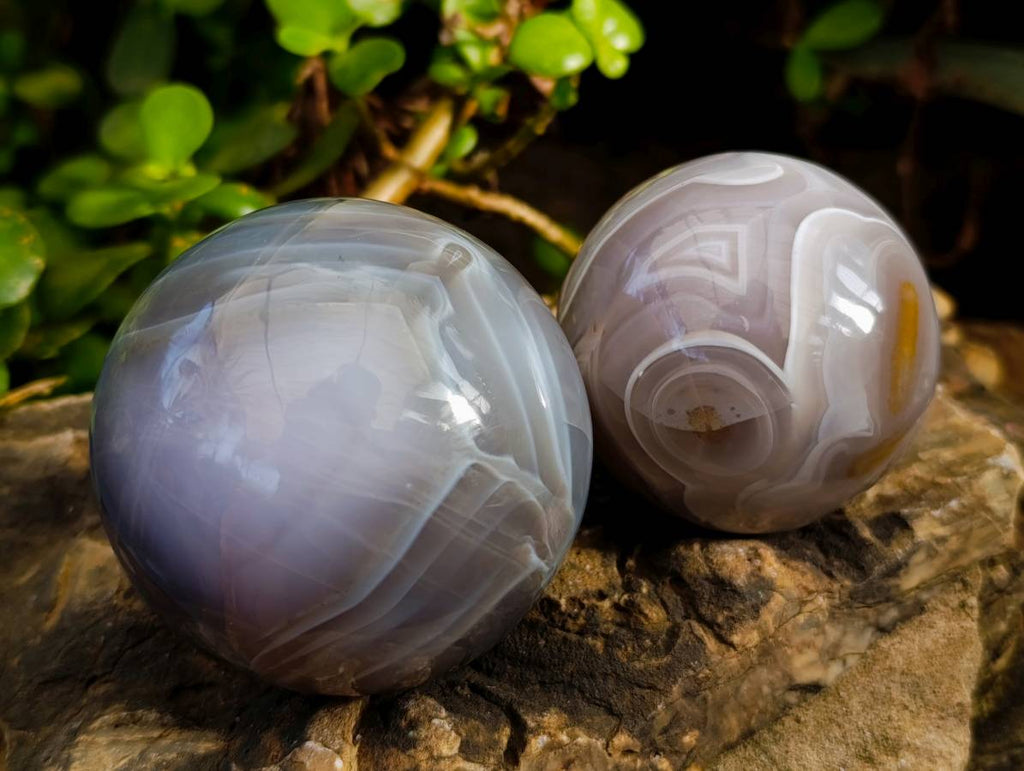 Polished Sashe River Agate Spheres x 3 From Zimbabwe - Toprock Gemstones and Minerals 