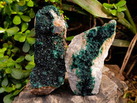 Natural Crystalline Malachite Specimens x 2 From Tenke Fungurume, Congo