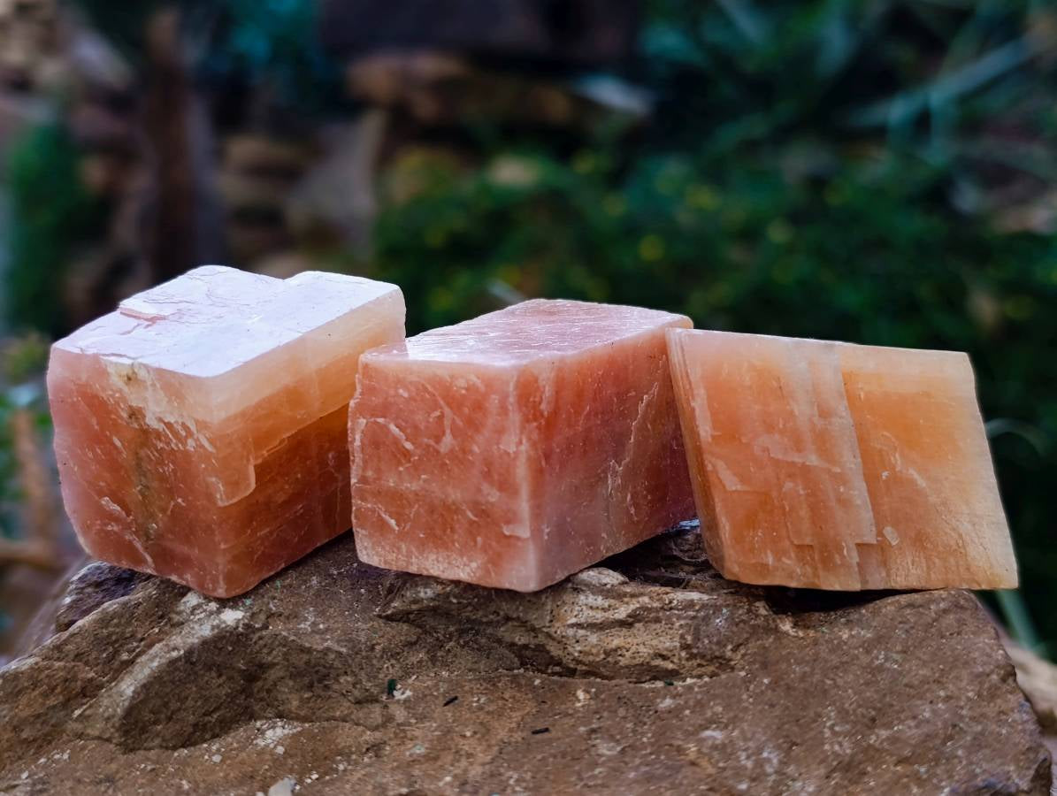 Natural Sunset Orange Calcite Specimens x 40 From Spitzkop, Namibia - Toprock Gemstones and Minerals 