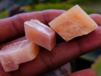 Natural Sunset Orange Calcite Specimens x 40 From Spitzkop, Namibia
