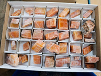 Natural Sunset Orange Calcite Specimens x 40 From Spitzkop, Namibia