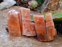 Natural Sunset Orange Calcite Specimens x 40 From Spitzkop, Namibia