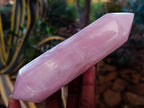 Polished Double Terminated Rose Quartz Points x 4 Madagascar - Toprock Gemstones and Minerals 