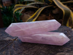Polished Double Terminated Rose Quartz Points x 4 Madagascar - Toprock Gemstones and Minerals 
