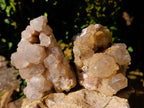 Natural Phantom Smokey Quartz Clusters x 2 From Luena, Congo - Toprock Gemstones and Minerals 