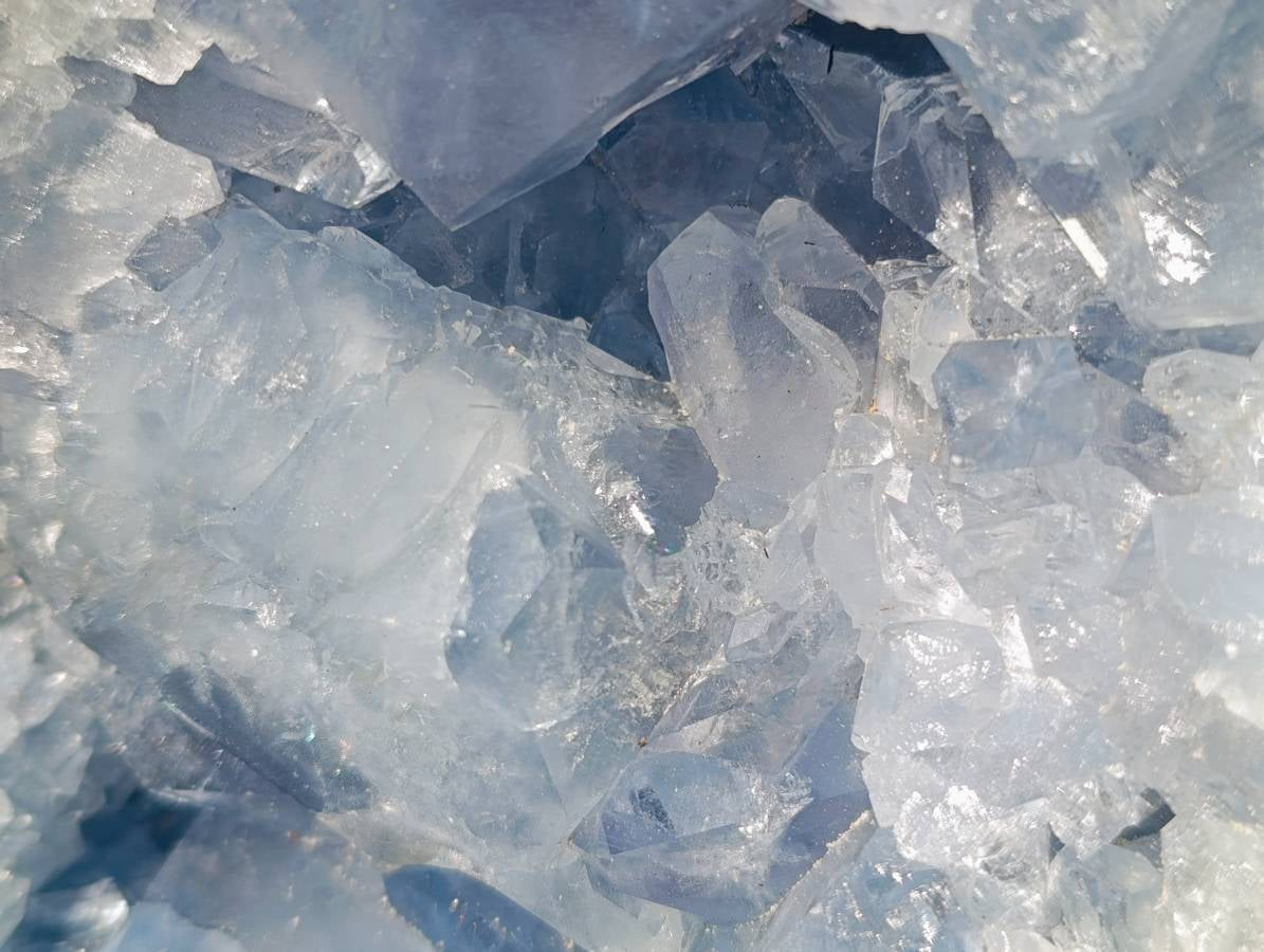 Natural Celestite Geode Specimen x 1 From Sakoany, Madagascar - Toprock Gemstones and Minerals 