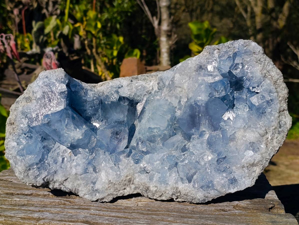 Natural Celestite Geode Specimen x 1 From Sakoany, Madagascar - Toprock Gemstones and Minerals 