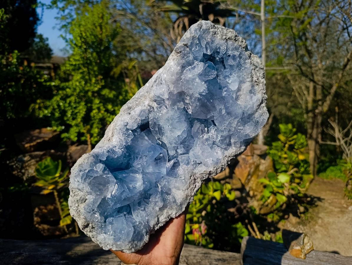 Natural Celestite Geode Specimen x 1 From Sakoany, Madagascar - Toprock Gemstones and Minerals 