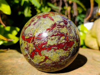 Polished Bastite Dragons Blood Stone Spheres x 3 From Tshipise, South Africa