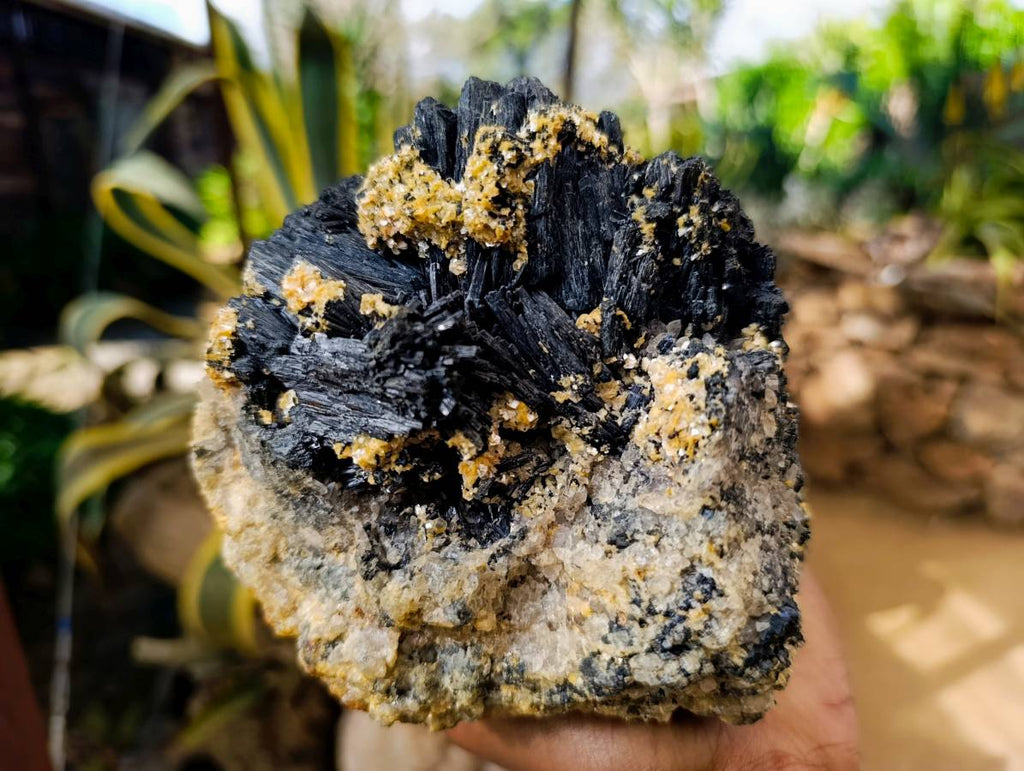 Natural Schorl Black Tourmaline Specimen x 1 From Namibia - Toprock Gemstones and Minerals 