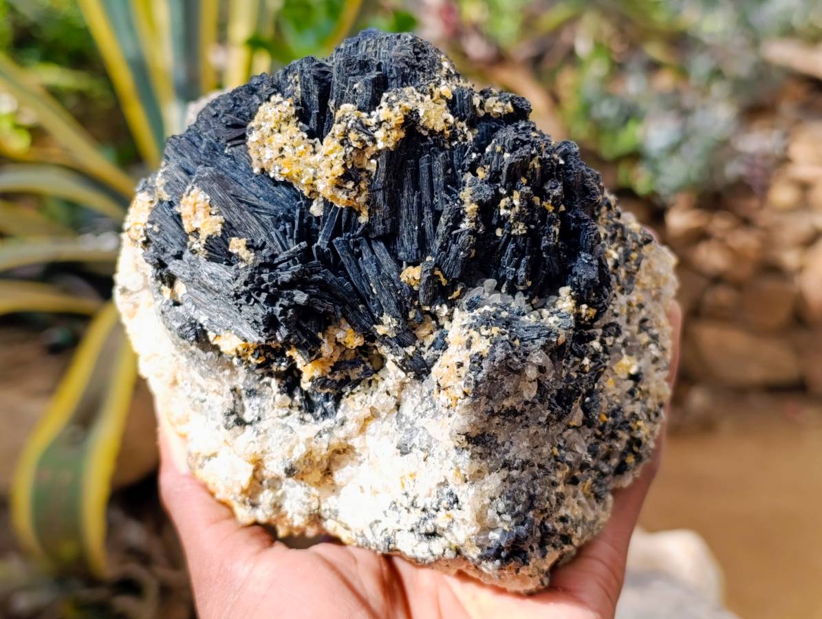 Natural Schorl Black Tourmaline Specimen x 1 From Namibia - Toprock Gemstones and Minerals 