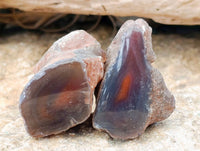 Polished On One Side Red Sashe River Agate Nodules x 20 From Zimbabwe - Toprock Gemstones and Minerals 