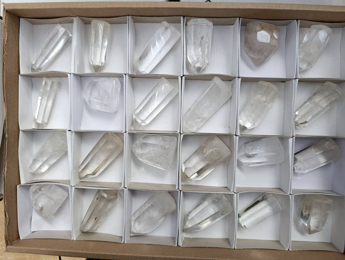 Polished Clear Quartz Crystals x 24 From Madagascar - Toprock Gemstones and Minerals 