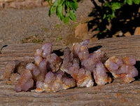 Natural Amethyst Spirit Quartz Clusters x 12 From Boekenhouthoek, South Africa