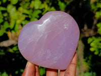 Polished Rose Quartz Gemstone Hearts x 2 Madagascar