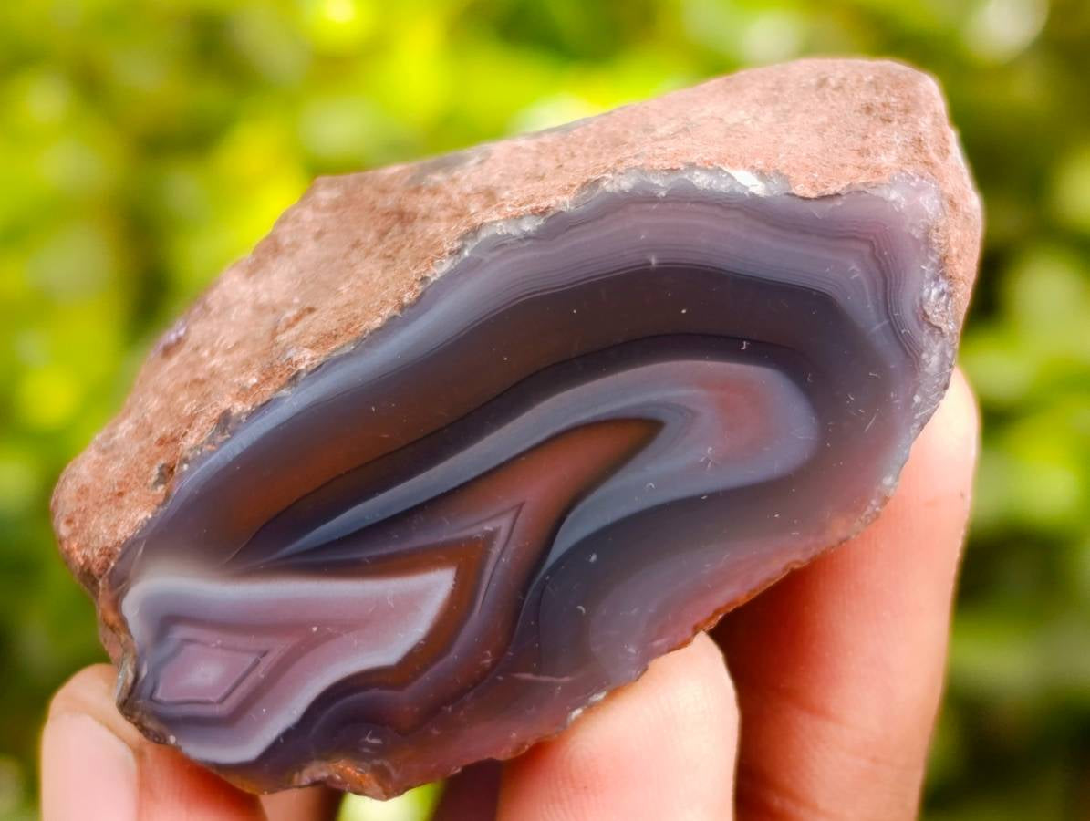 Polished On One Side Red Sashe River Agate Nodules x 20 From Zimbabwe - Toprock Gemstones and Minerals 