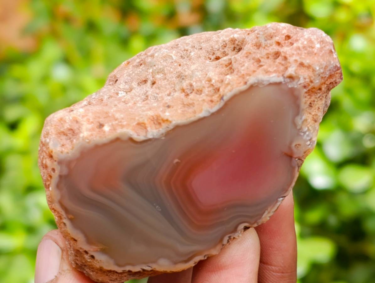Polished On One Side Red Sashe River Agate Nodules x 20 From Zimbabwe - Toprock Gemstones and Minerals 