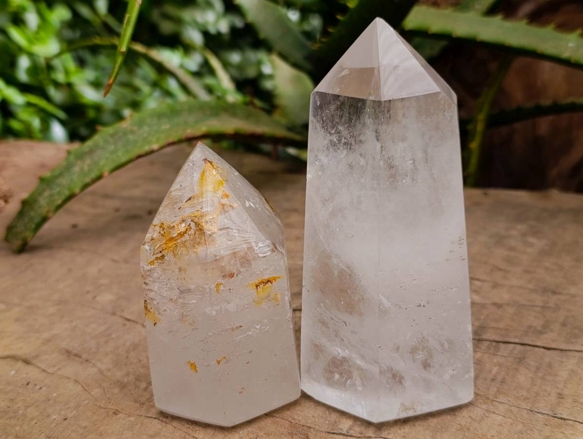 Polished Clear Quartz Crystals x 3 From Madagascar - Toprock Gemstones and Minerals 
