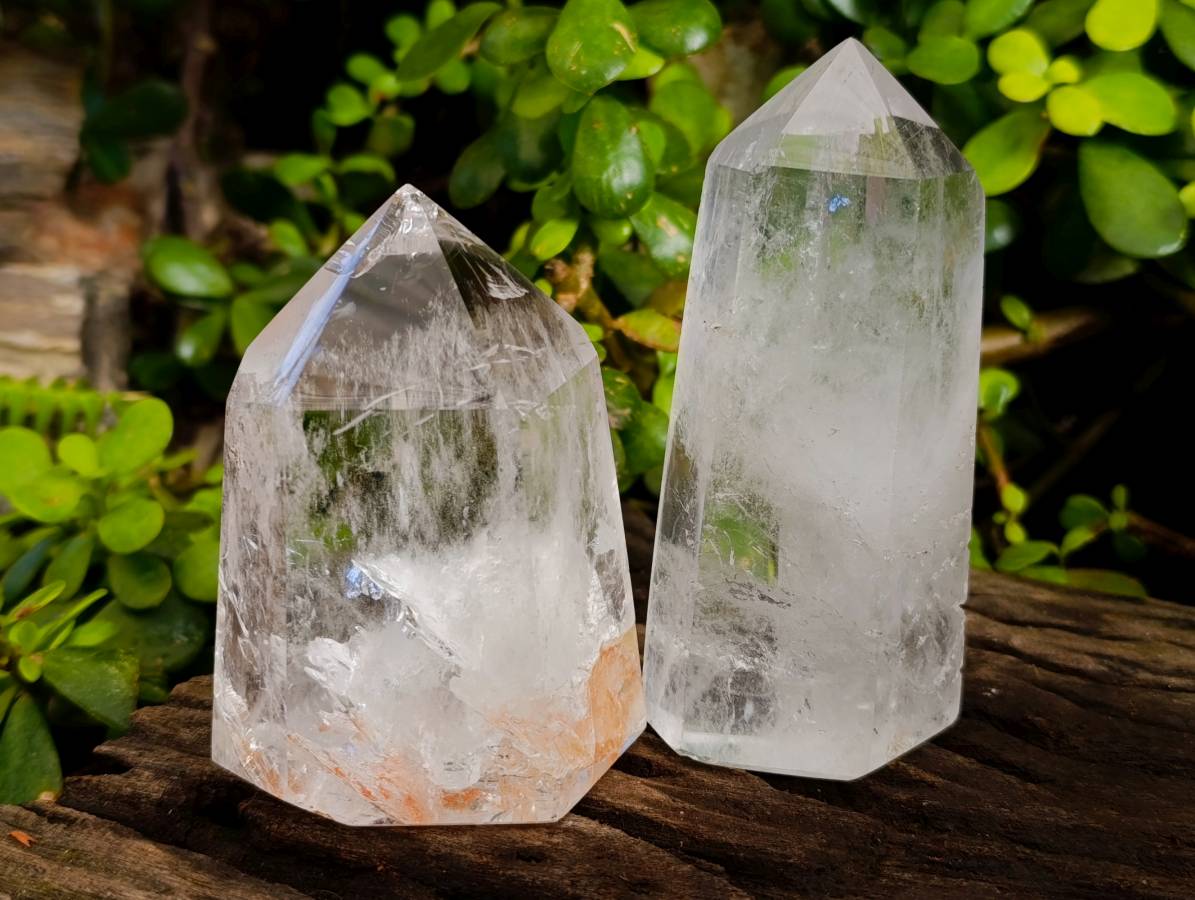 Polished Clear Quartz Crystals x 3 From Madagascar - Toprock Gemstones and Minerals 