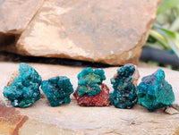 Natural Dioptase on Dolomite Matrix Specimens x 20 From Likasi, Congo