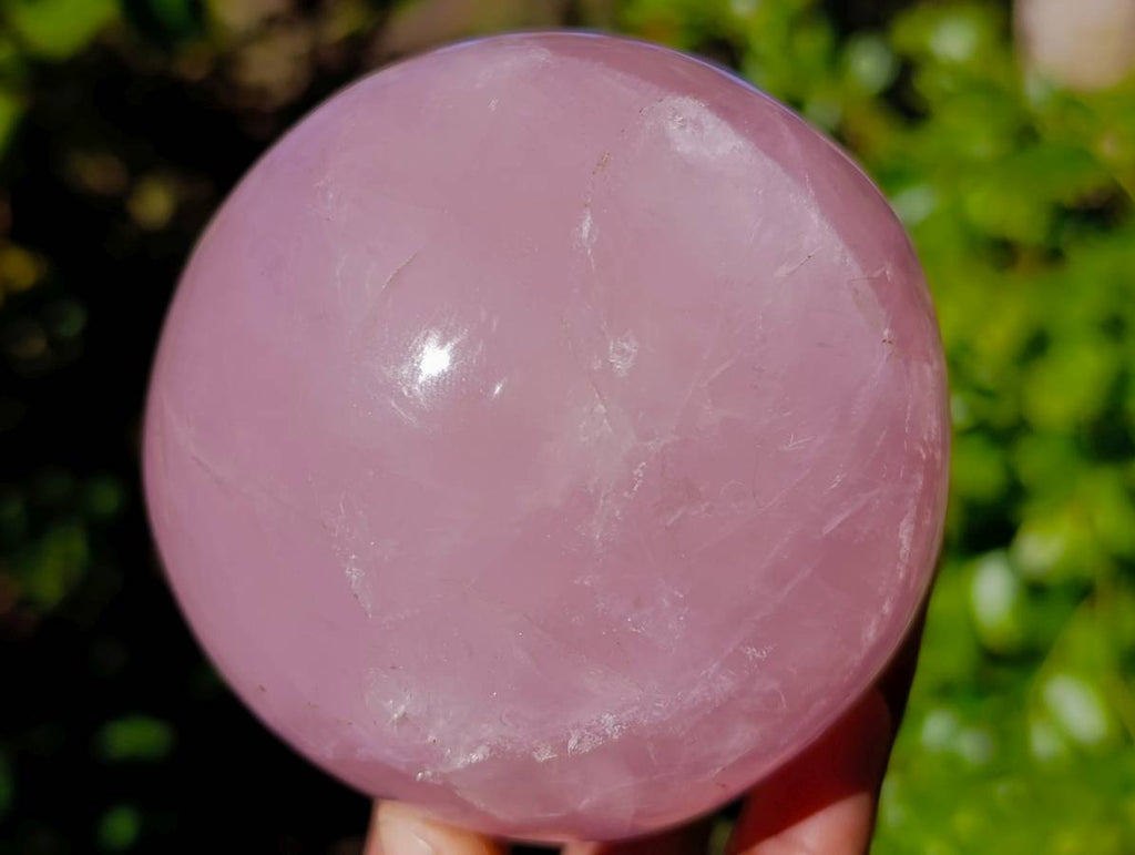 Polished Pair Star Rose Quartz Sphere x 2 Madagascar - Toprock Gemstones and Minerals 