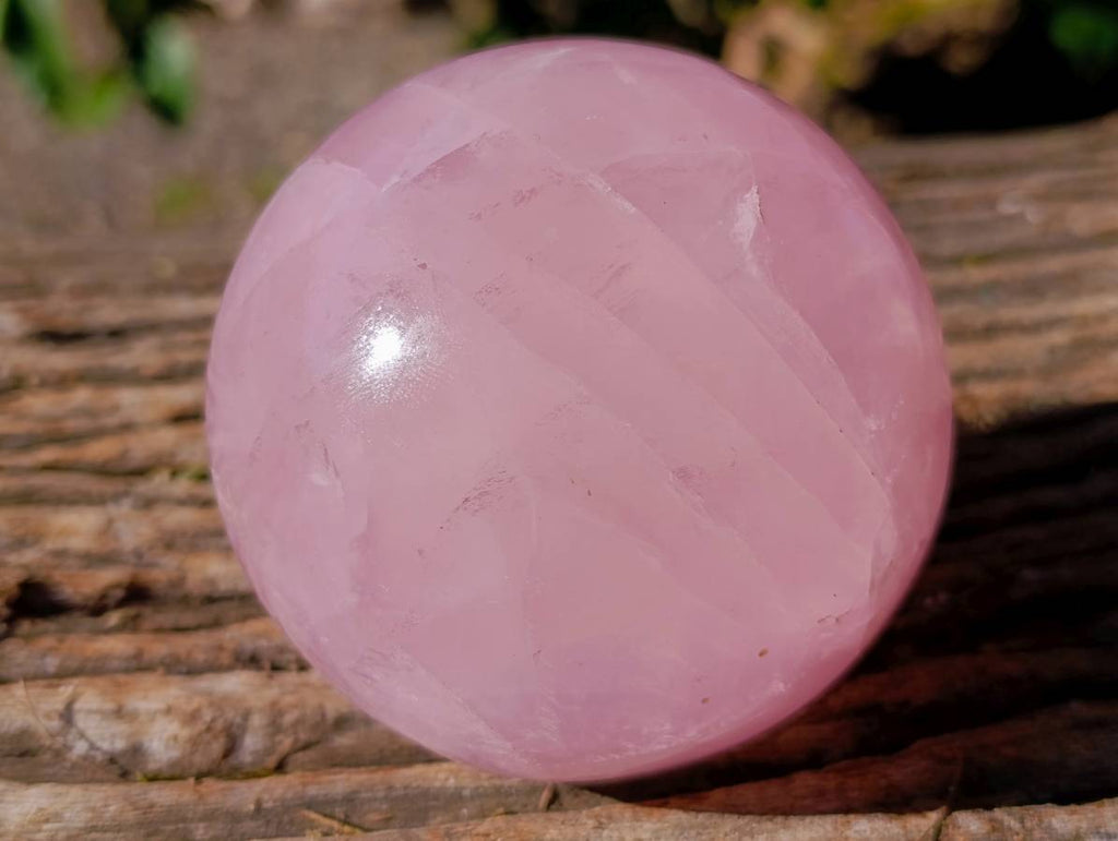 Polished Pair Star Rose Quartz Sphere x 2 Madagascar - Toprock Gemstones and Minerals 