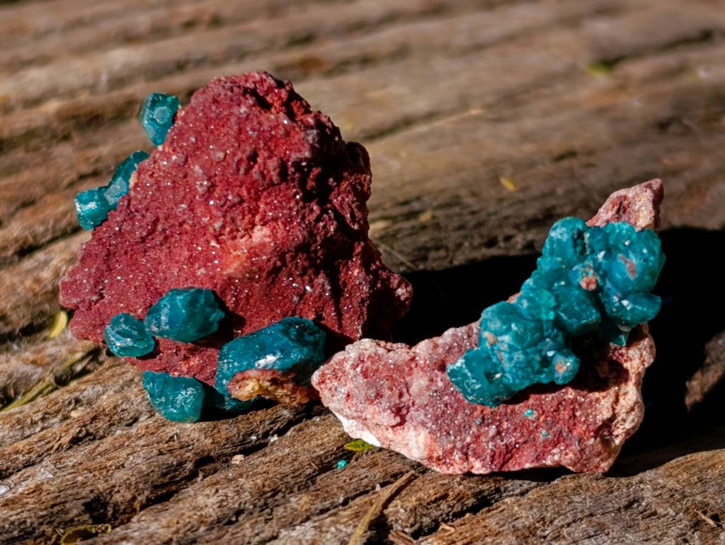 Natural Dioptase on Dolomite Matrix Specimens x 21 From Likasi, Congo - Toprock Gemstones and Minerals 