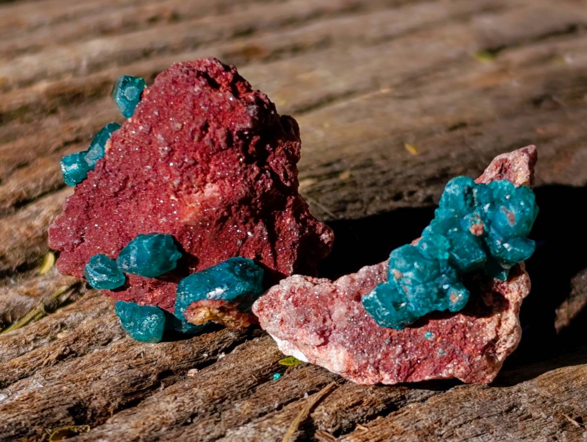 Natural Dioptase on Dolomite Matrix Specimens x 21 From Likasi, Congo - Toprock Gemstones and Minerals 