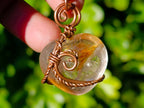 Polished Mixed Copper Wire Wrapped Pendants x 6 From Southern Africa - Toprock Gemstones and Minerals 