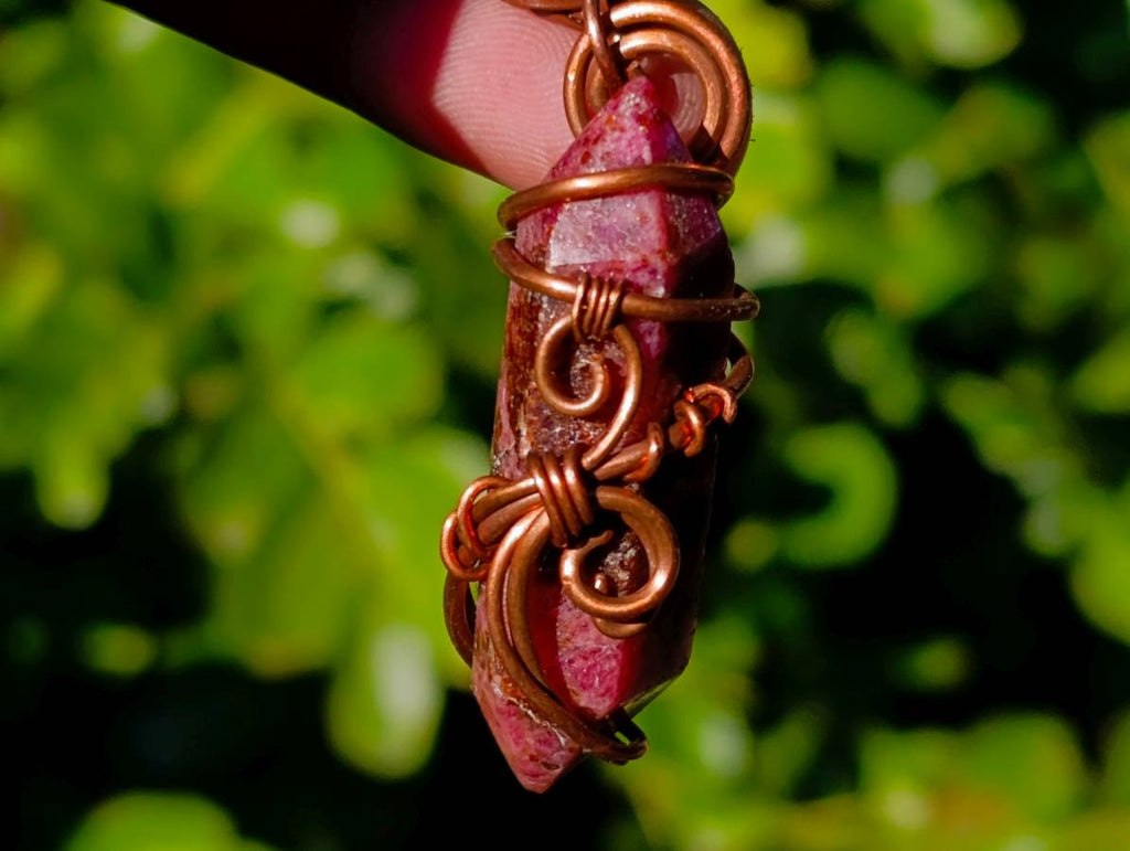 Polished Mixed Copper Wire Wrapped Pendants x 6 From Southern Africa - Toprock Gemstones and Minerals 