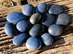 Polished Lazulite Palm Stones x 35 From Madagascar - Toprock Gemstones and Minerals 