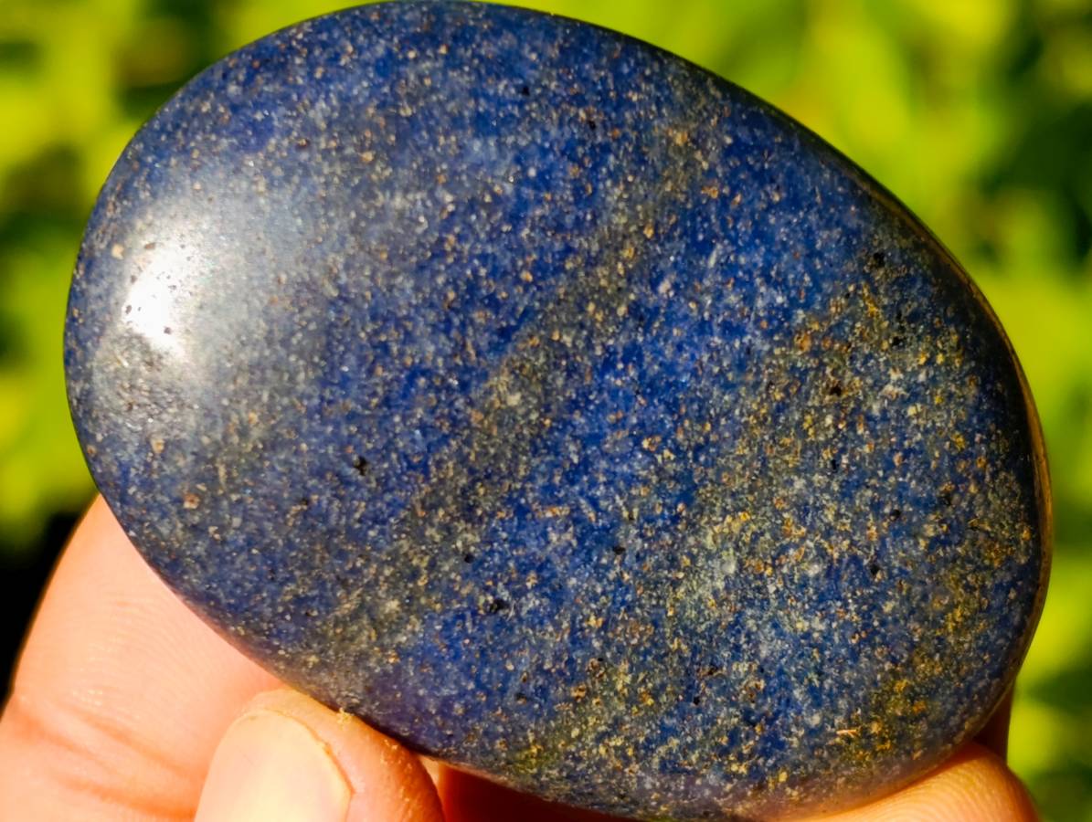Polished Lazulite Palm Stones x 35 From Madagascar - Toprock Gemstones and Minerals 