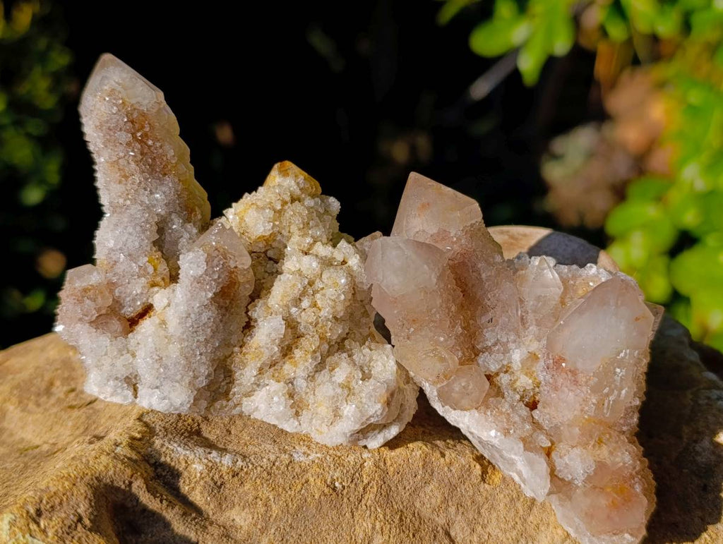 Natural Limonite Coated Fairy Spirit Quartz Clusters x 12 From South Africa - Toprock Gemstones and Minerals 