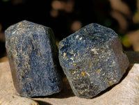 Natural Black Tourmaline Double Terminated Crystals x 38 From Zimbabwe