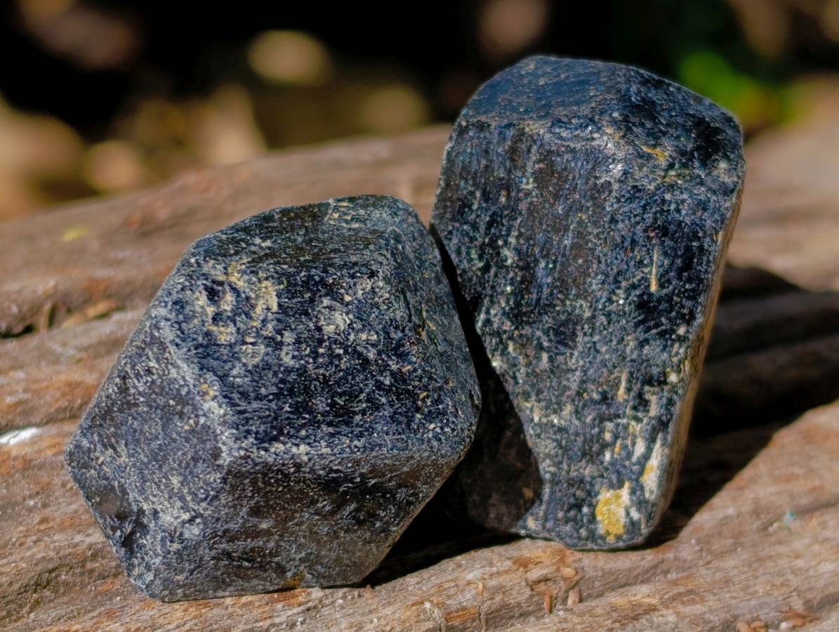 Natural Black Tourmaline Double Terminated Crystals x 38 From Zimbabwe - Toprock Gemstones and Minerals 
