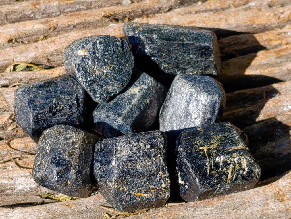 Natural Black Tourmaline Double Terminated Crystals x 38 From Zimbabwe - Toprock Gemstones and Minerals 