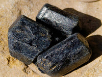 Natural Black Tourmaline Double Terminated Crystals x 38 From Zimbabwe