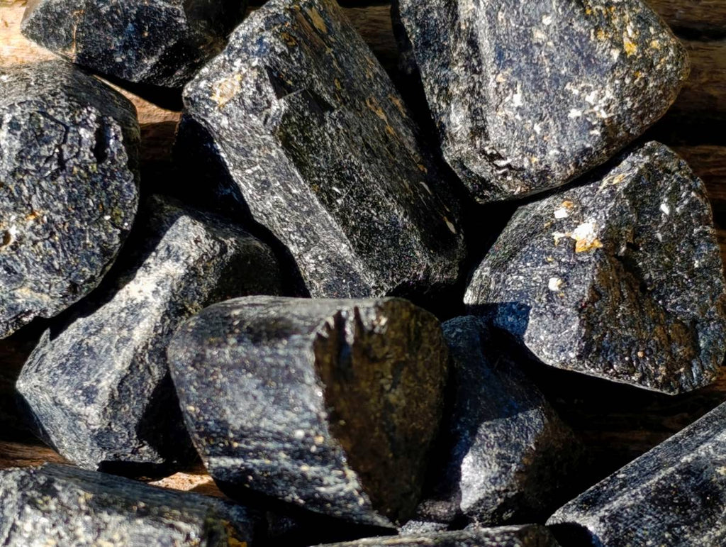 Natural Black Tourmaline Double Terminated Crystals x 38 From Zimbabwe - Toprock Gemstones and Minerals 