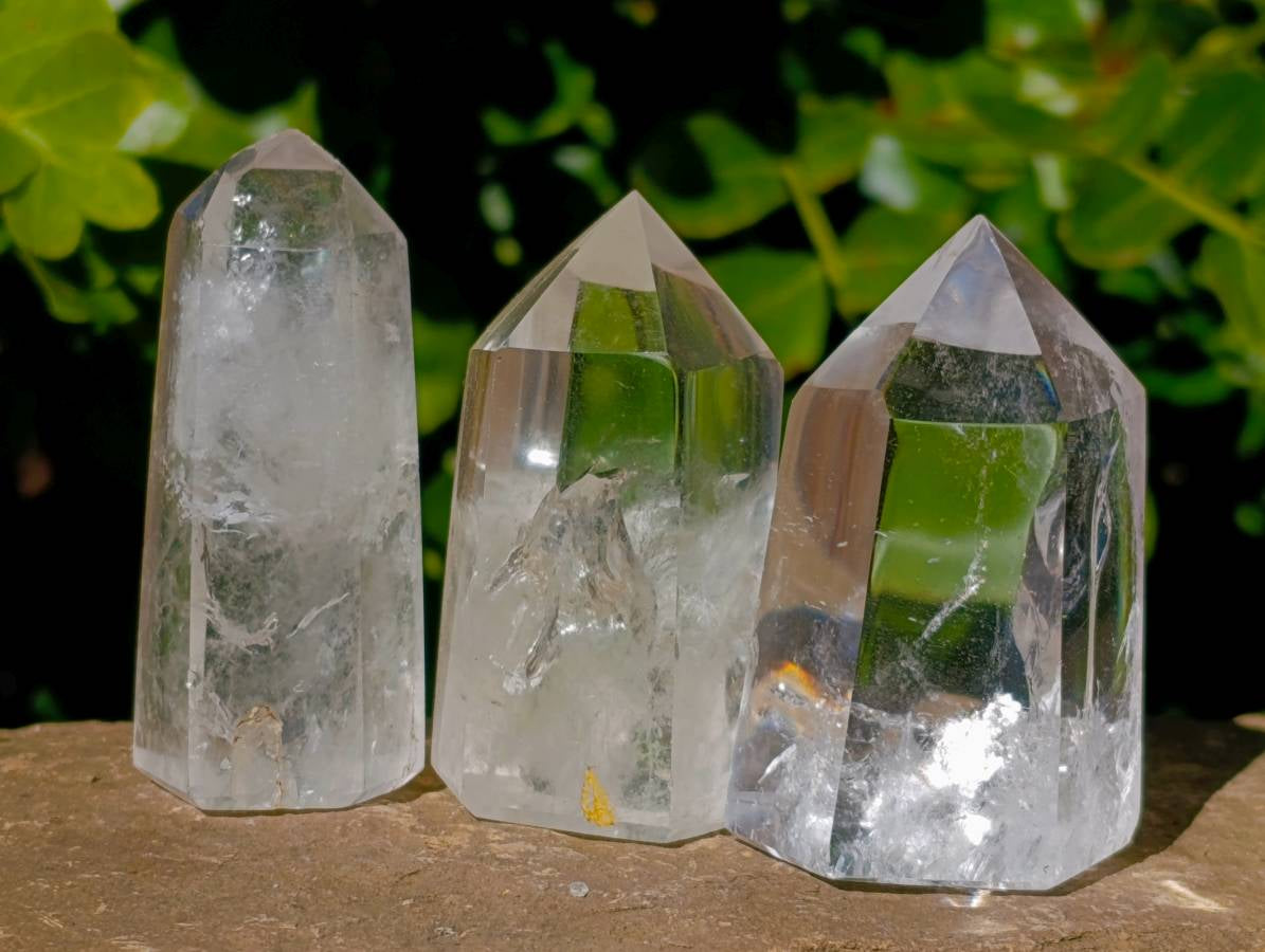 Polished Clear Quartz Crystals x 12 x From Madagascar - Toprock Gemstones and Minerals 