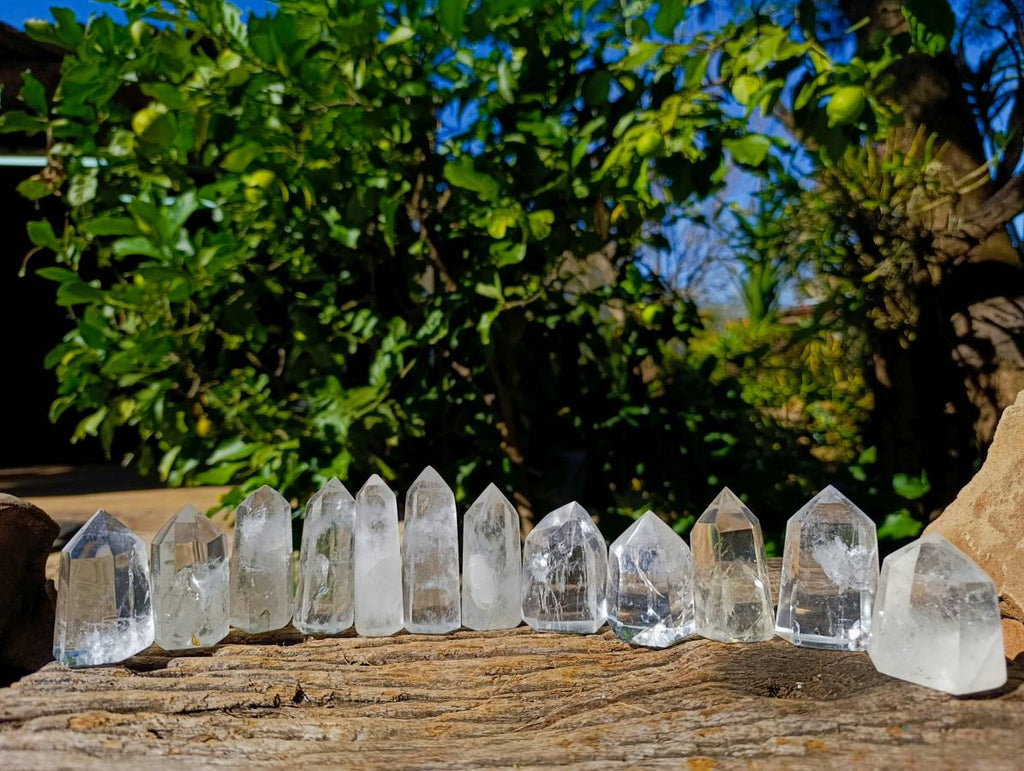Polished Clear Quartz Crystals x 12 x From Madagascar - Toprock Gemstones and Minerals 