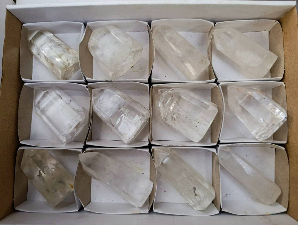 Polished Clear Quartz Crystals x 12 x From Madagascar - Toprock Gemstones and Minerals 